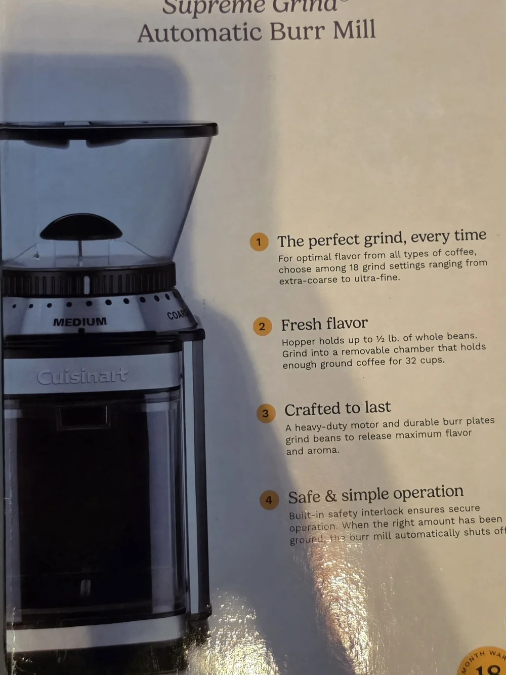 Cuisinart automatic burr